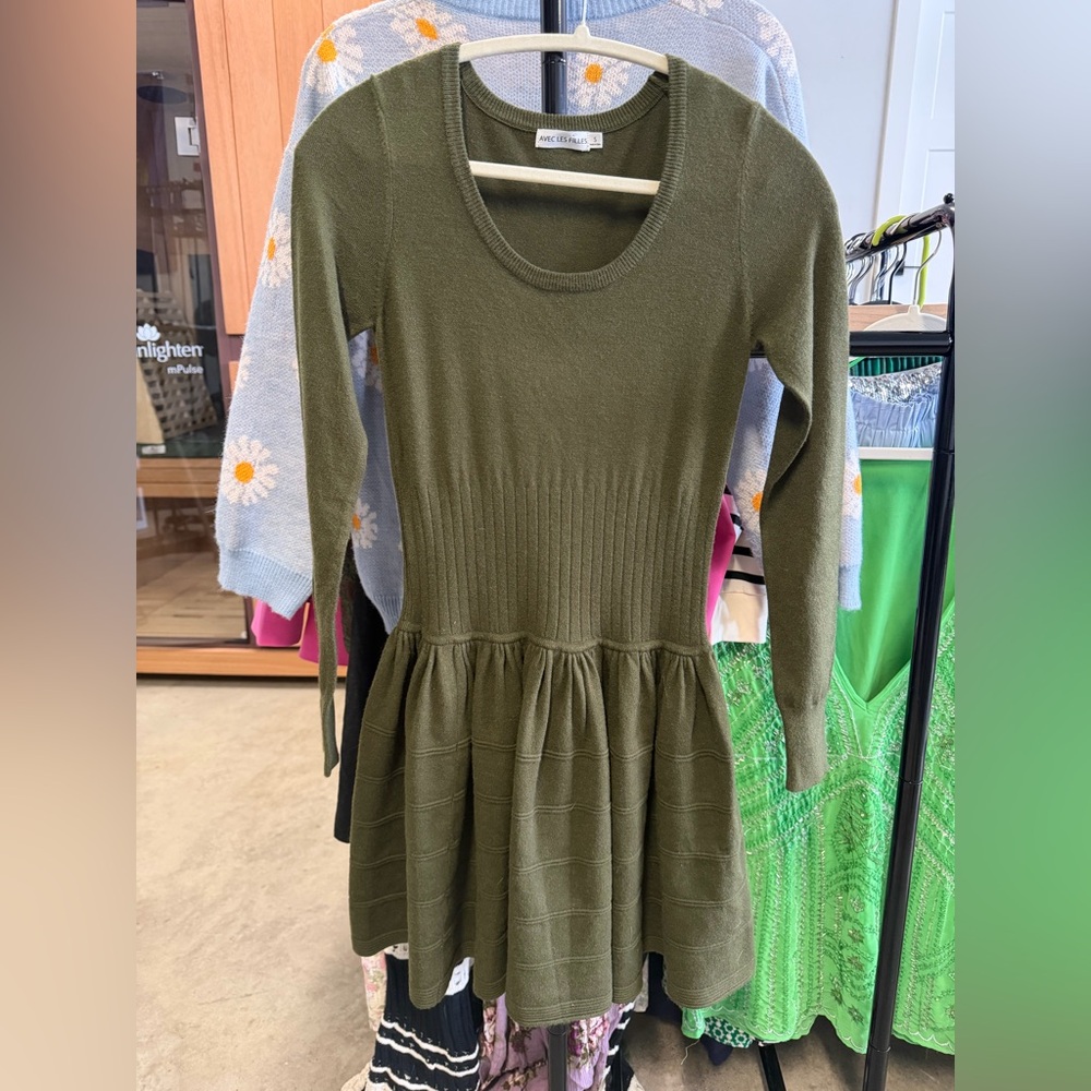 Avec Les Filles Forest Green Dress